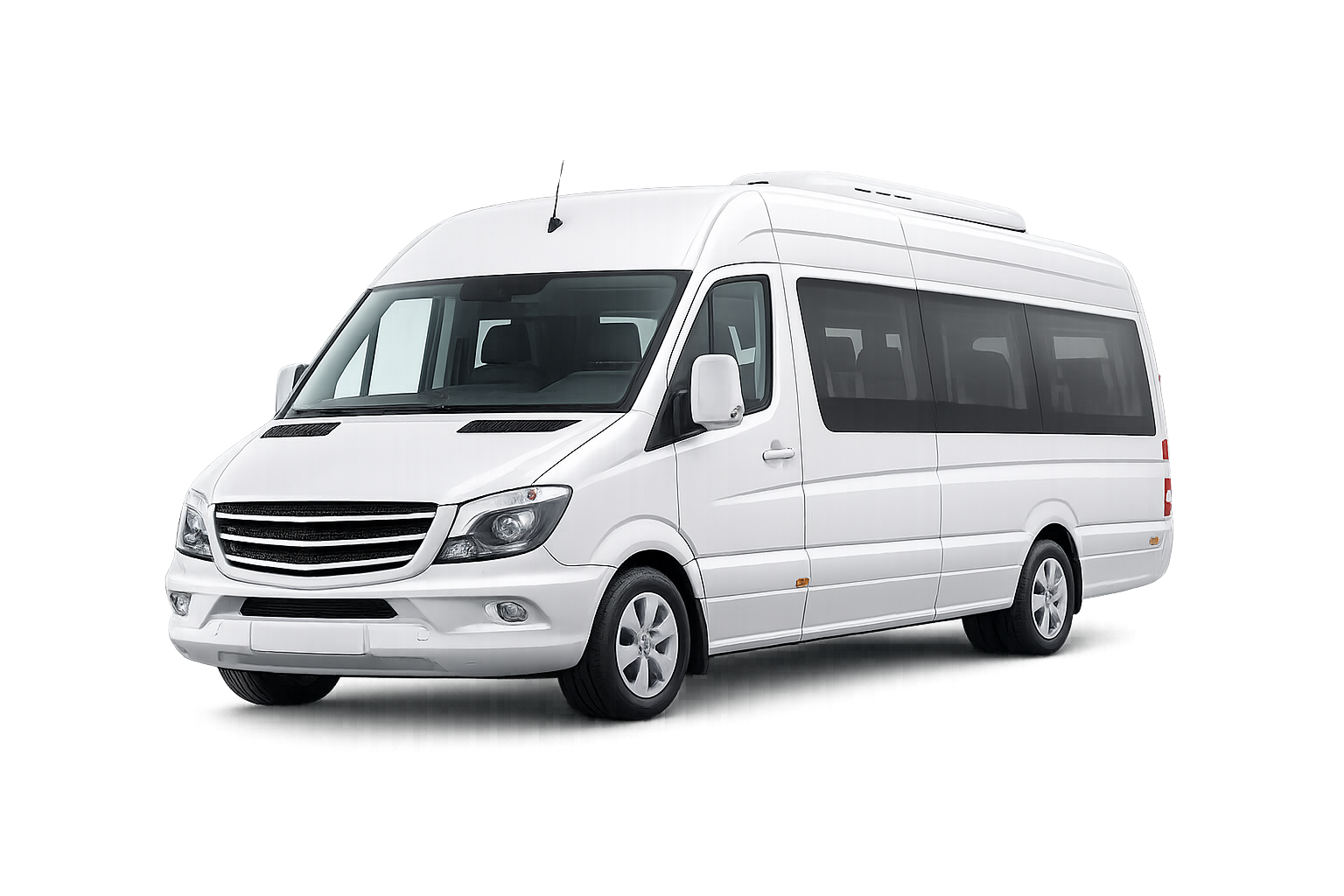 modern white minibus 3d render